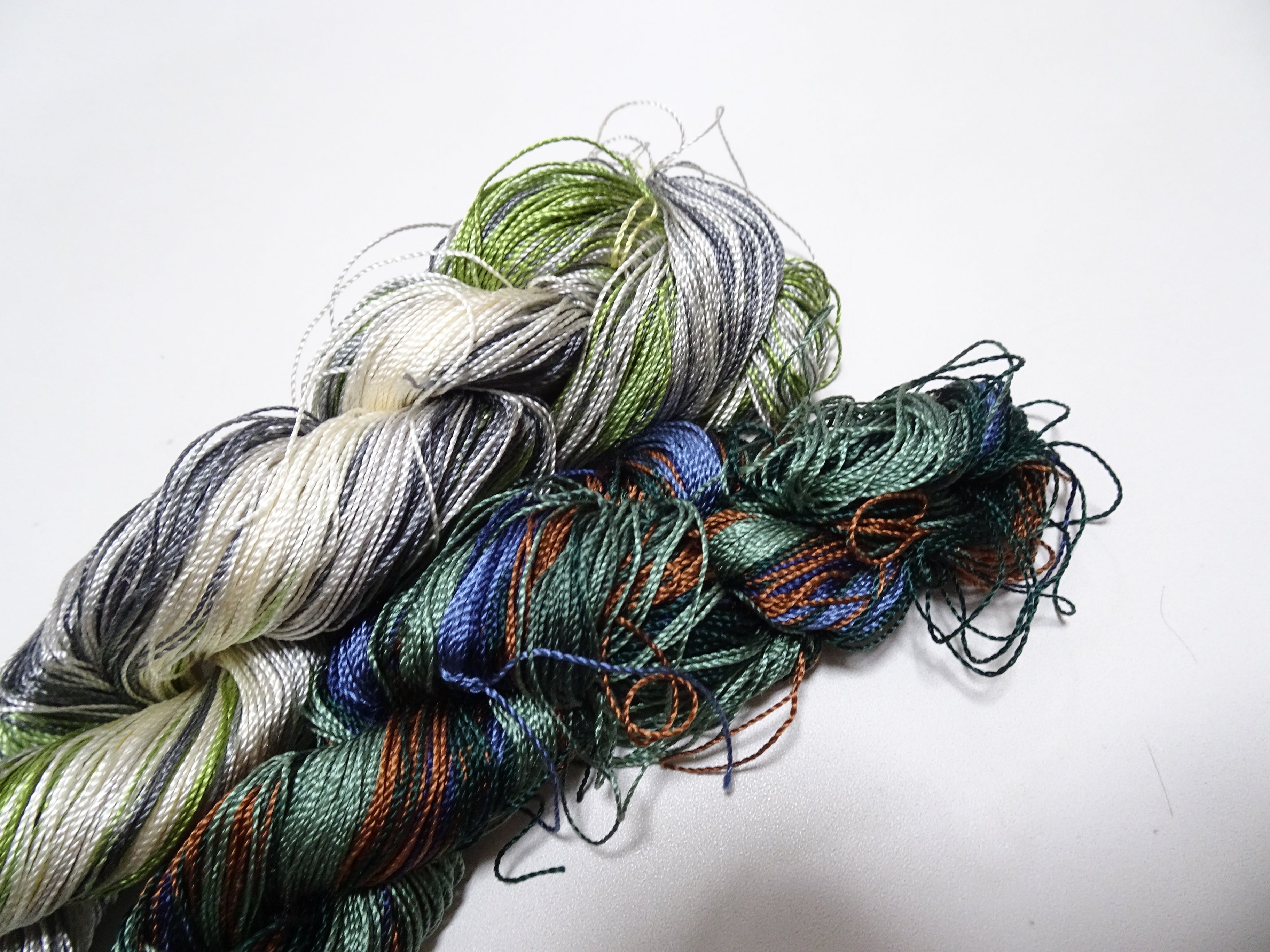 Japanese Vintage Strong Twisted Silk 2sets Thread Embroidery & Weaving 15086