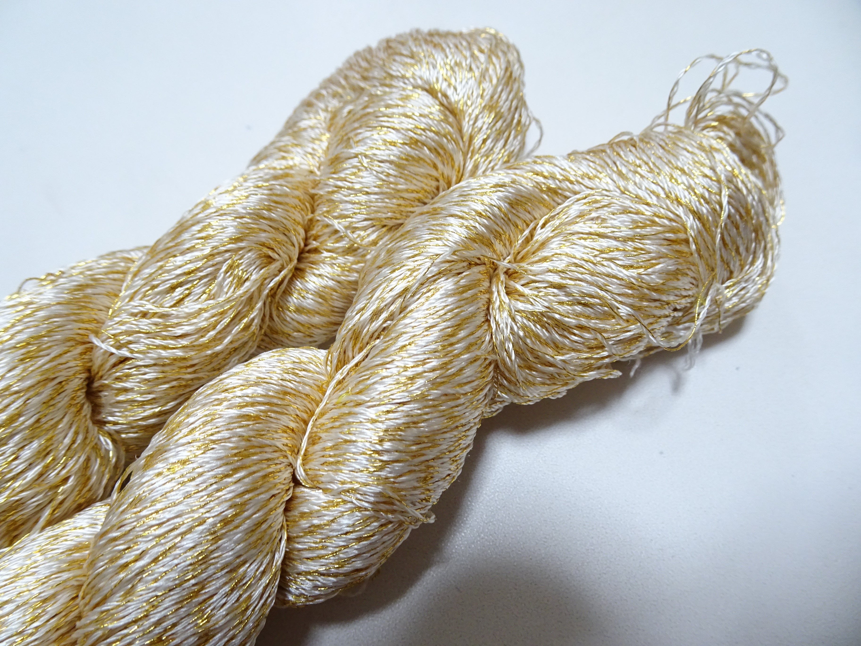 Japanese Vintage High Class Rare Silk Thread Mixture of Gold embroidery 15971