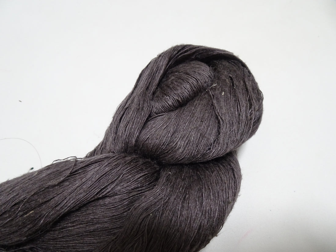 Japanese vintage Tsumugi silk thread Woven & embroidery 8623