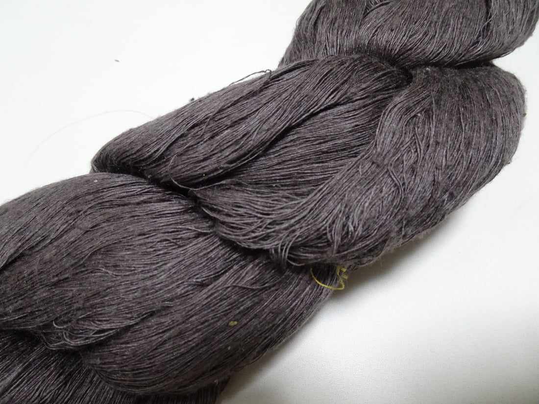 Japanese vintage Tsumugi silk thread Woven & embroidery 8623