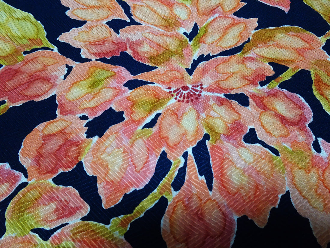 Japanese Silk Bolts  Dyed  Flower pattern 17498