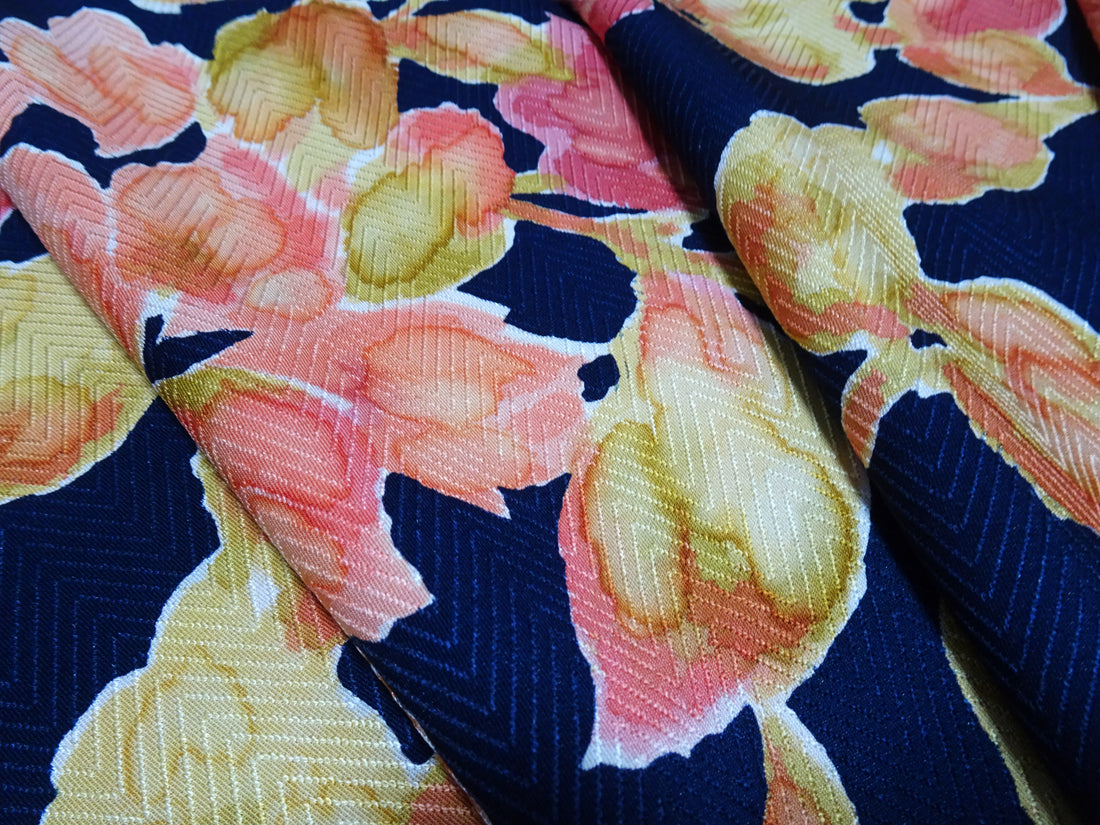 Japanese Silk Bolts  Dyed  Flower pattern 17498