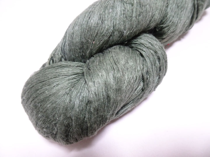 Japanese vintage Tsumugi silk thread Woven & embroidery 8624