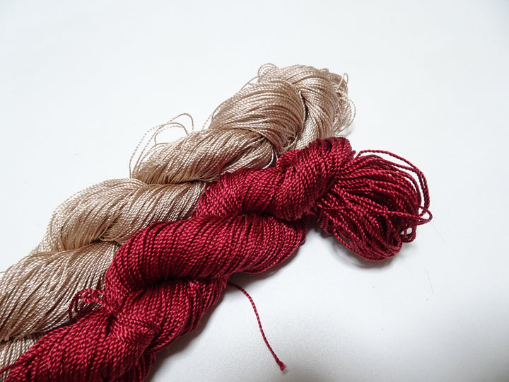 Japanese Vintage Strong Twisted Silk 2sets Thread Embroidery & Weaving 15087