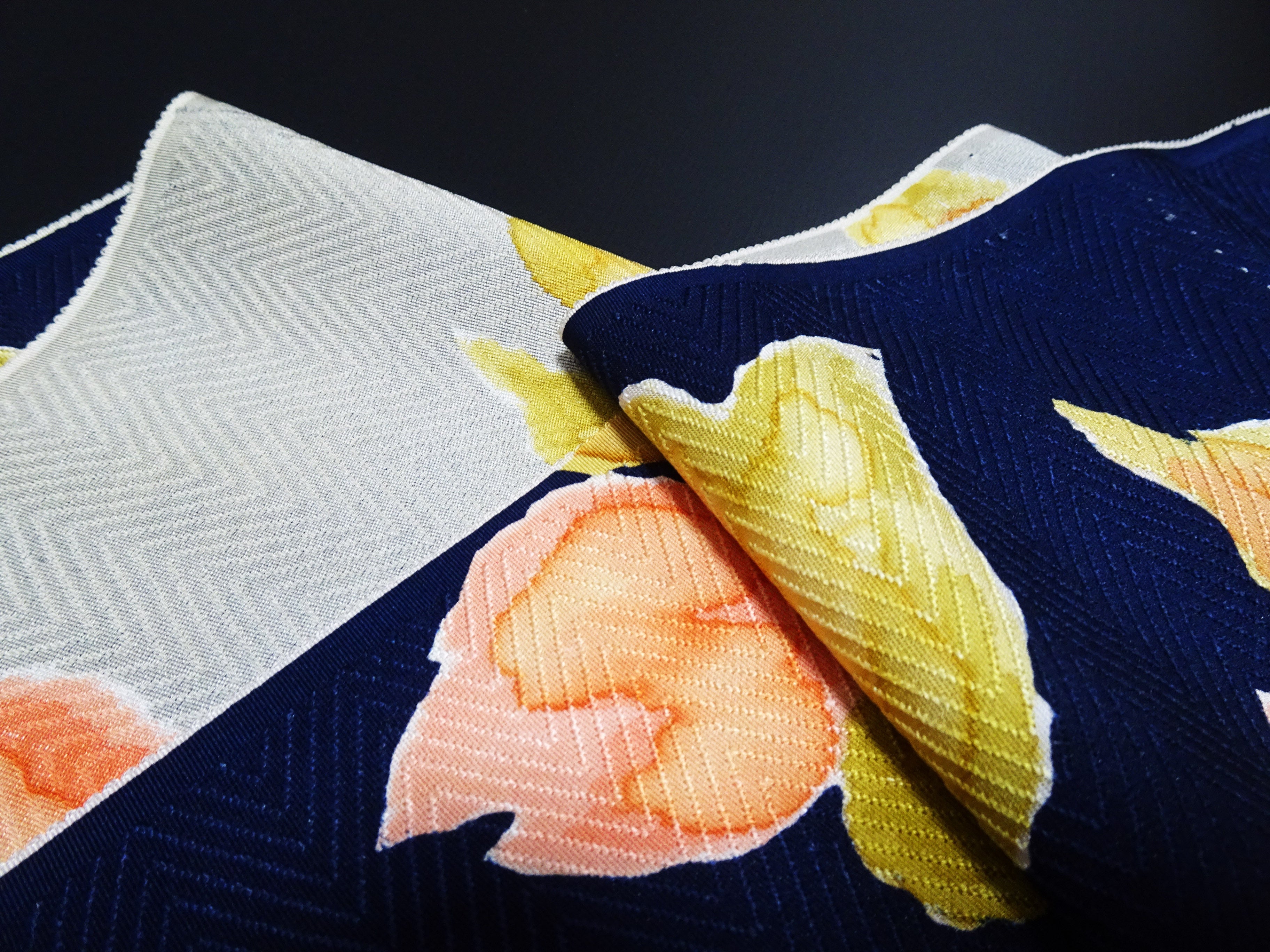 Japanese Silk Bolts  Dyed  Flower pattern 17498
