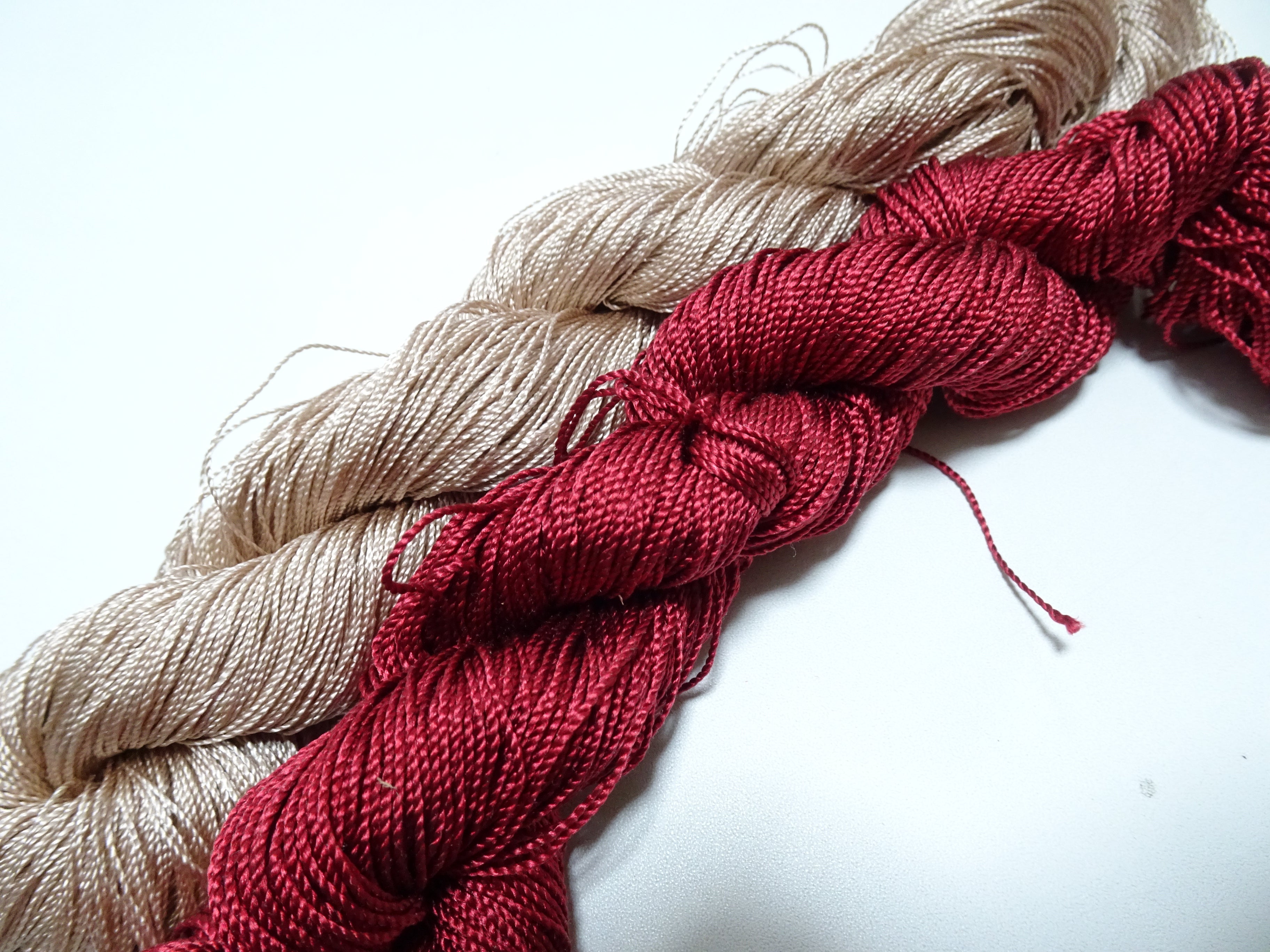 Japanese Vintage Strong Twisted Silk 2sets Thread Embroidery & Weaving 15087