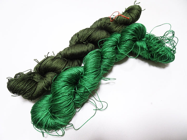 Japanese Vintage Strong Twisted Silk 2sets Thread Embroidery & Weaving 15088