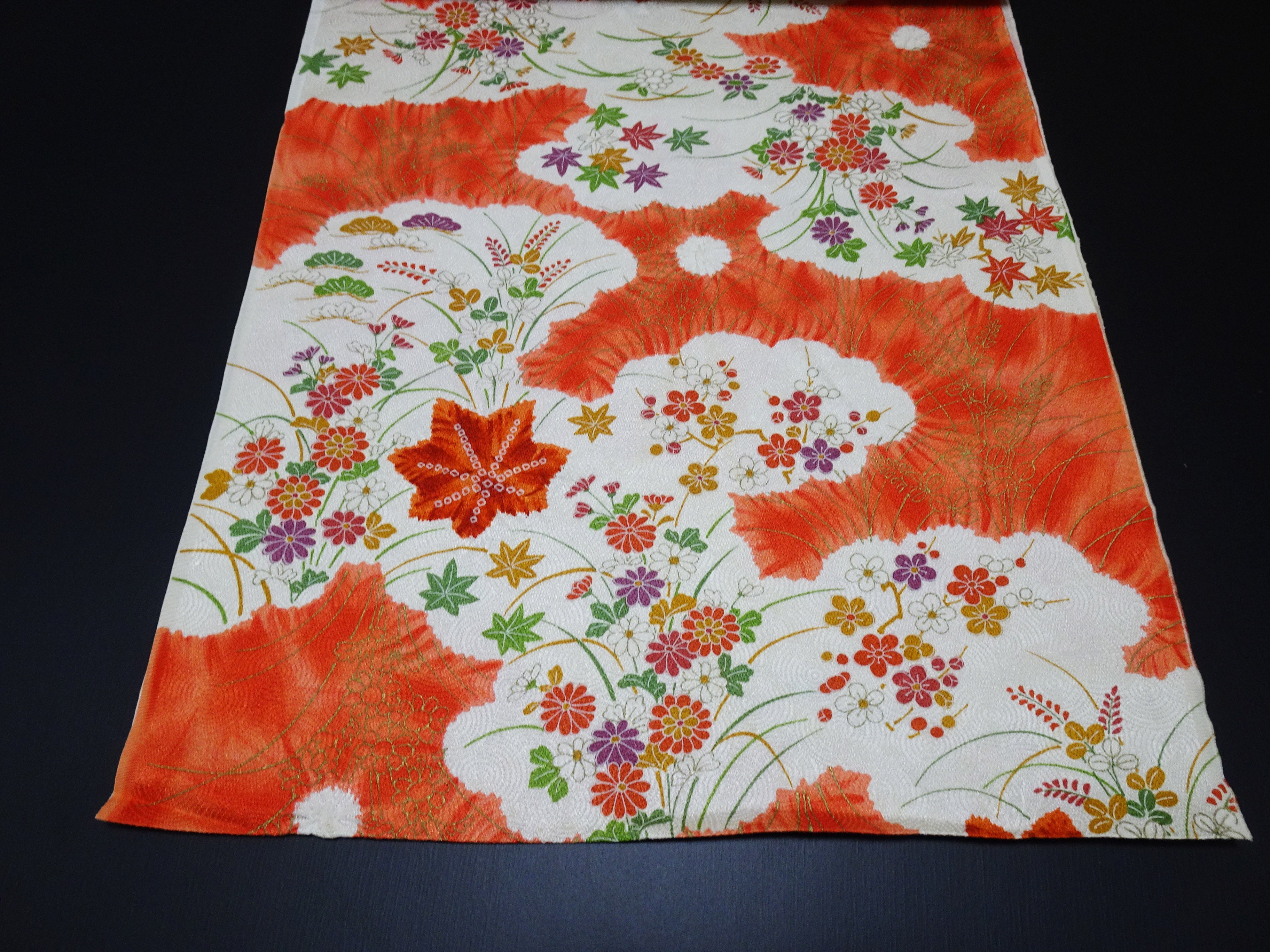 Japanese Silk Bolts  Shibori / Dyed  Flower pattern 17499