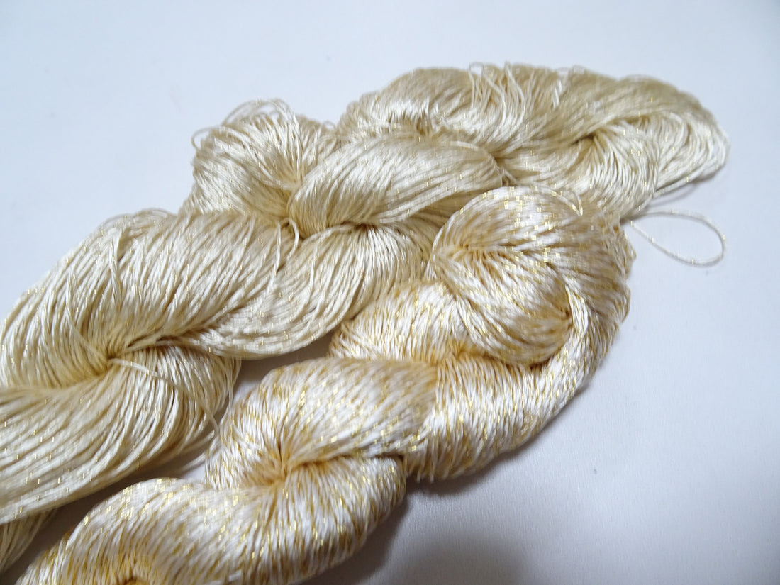 Japanese Vintage High Class Rare Silk Thread Mixture of Gold embroidery 15973