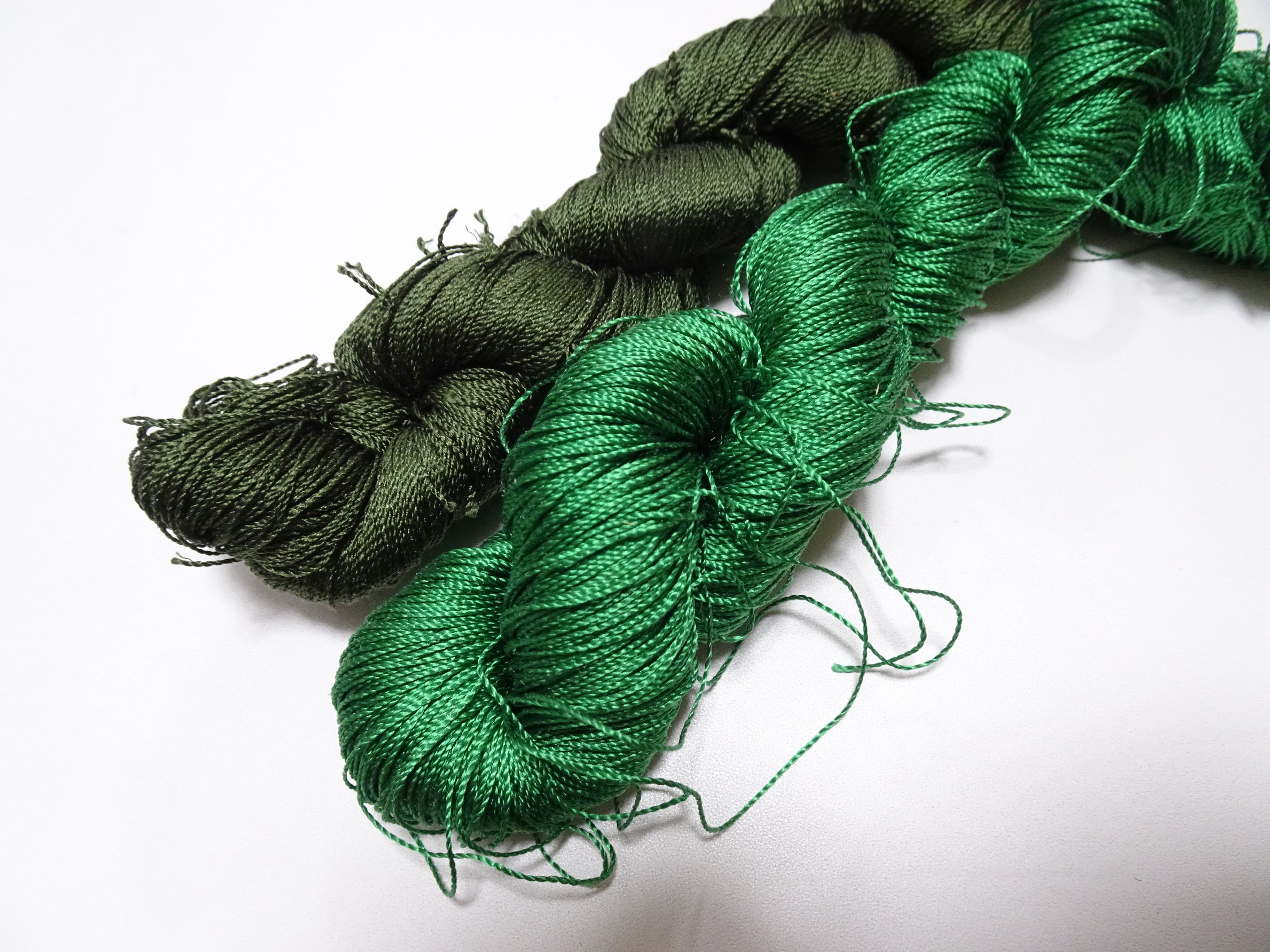 Japanese Vintage Strong Twisted Silk 2sets Thread Embroidery & Weaving 15088