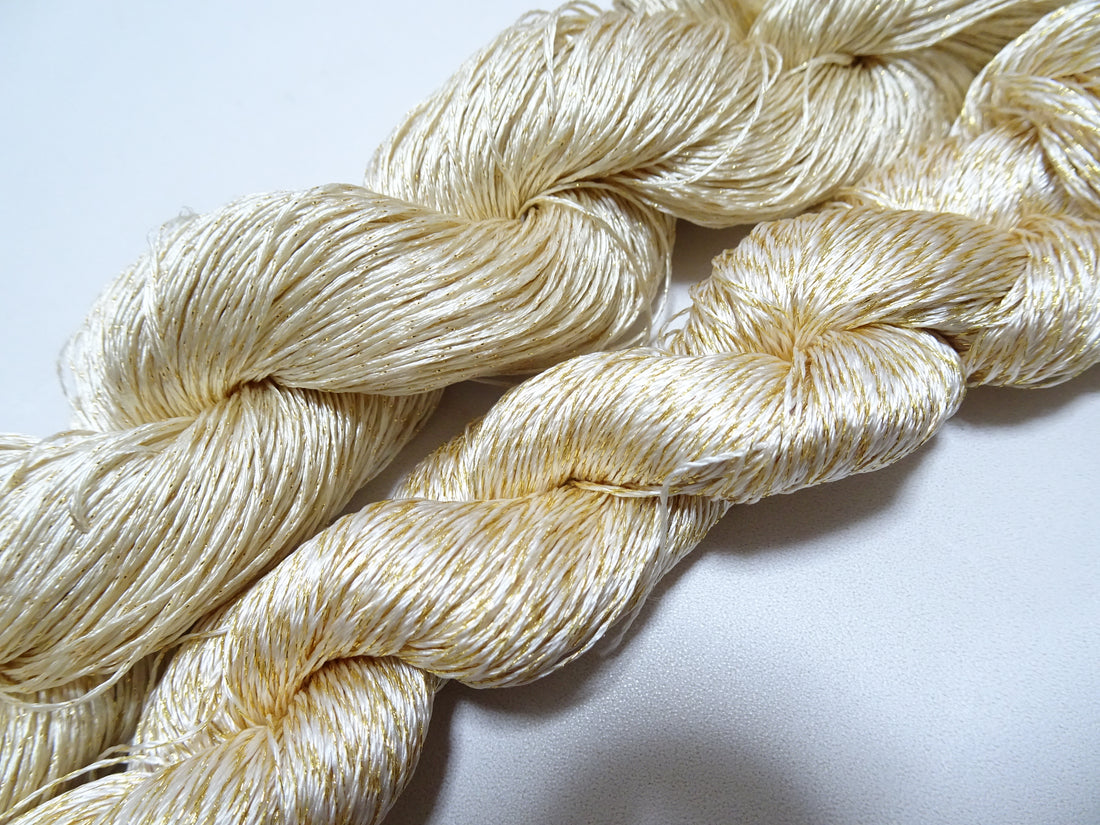 Japanese Vintage High Class Rare Silk Thread Mixture of Gold embroidery 15973