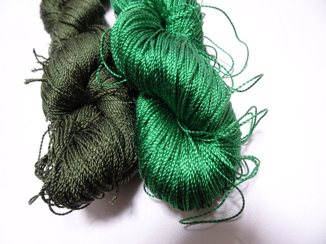 Japanese Vintage Strong Twisted Silk 2sets Thread Embroidery & Weaving 15088