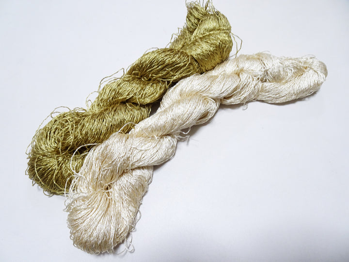 Japanese Vintage High Class Rare Silk Thread Mixture of Gold embroidery 15974