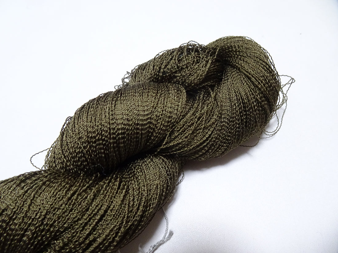 Japanese Vintage Kabe Silk Thread Embroidery & Weaving 16080