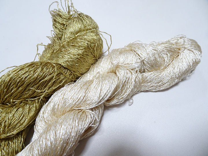 Japanese Vintage High Class Rare Silk Thread Mixture of Gold embroidery 15974