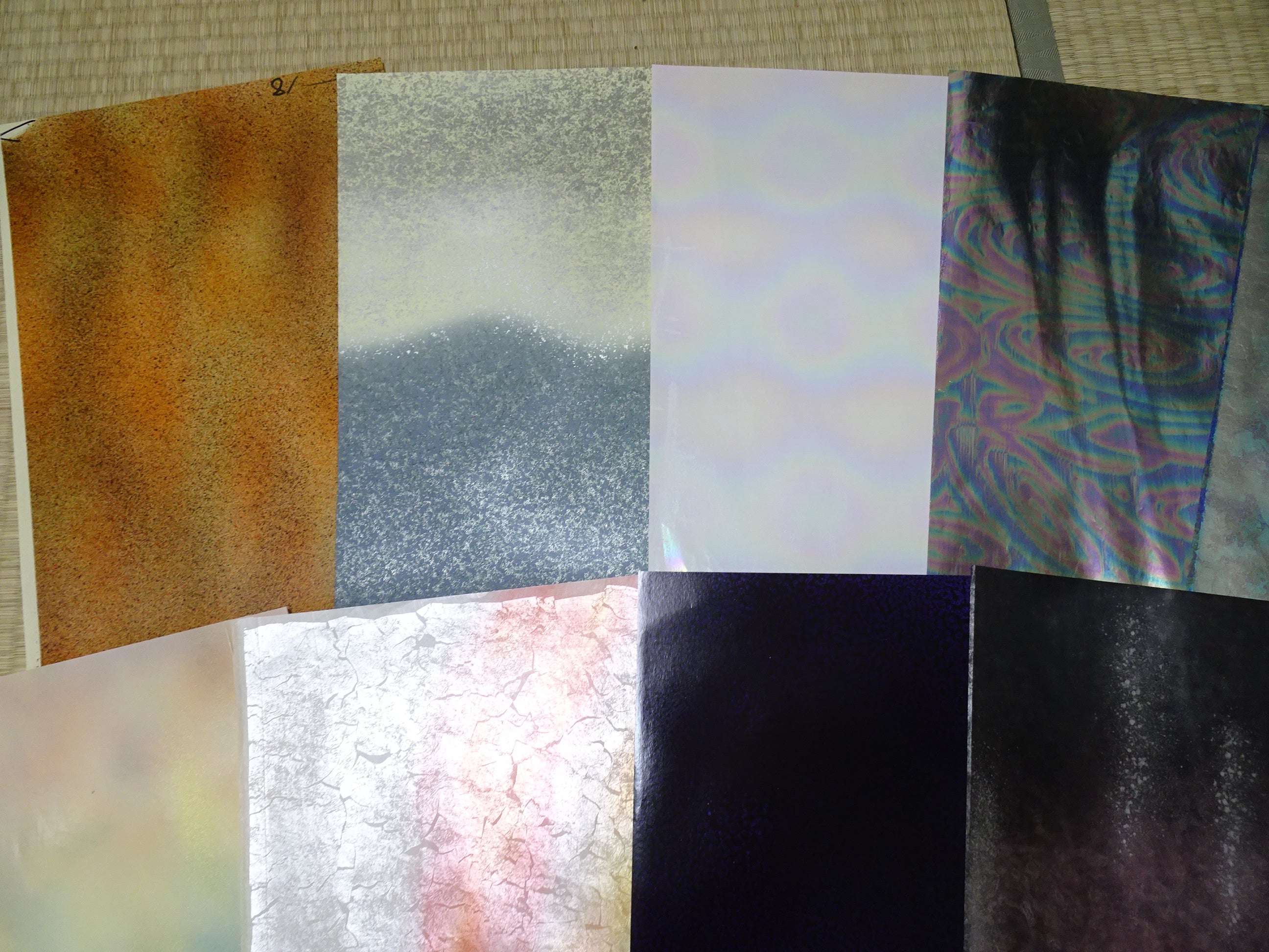 Japanese Vintage Rare Hikibaku Washi Paper 10 sheets 10393