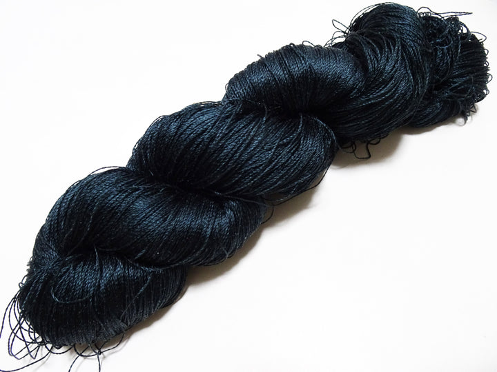 Japanese Vintage Twisted Silk Thread Embroidery & Weaving Midnight Blue 17794