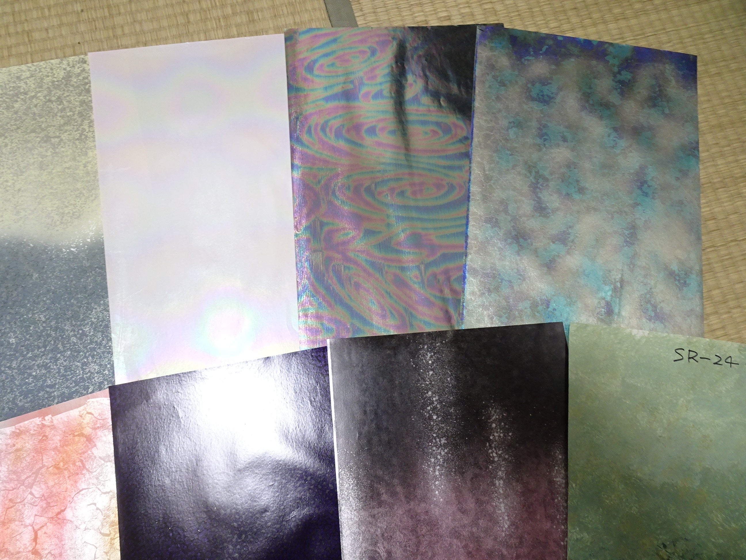 Japanese Vintage Rare Hikibaku Washi Paper 10 sheets 10393