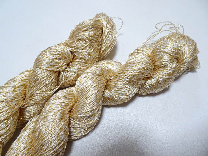 Japanese Vintage High Class Rare Silk Thread Mixture of Gold embroidery 15975