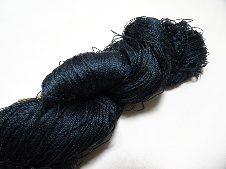 Japanese Vintage Twisted Silk Thread Embroidery & Weaving Midnight Blue 17794