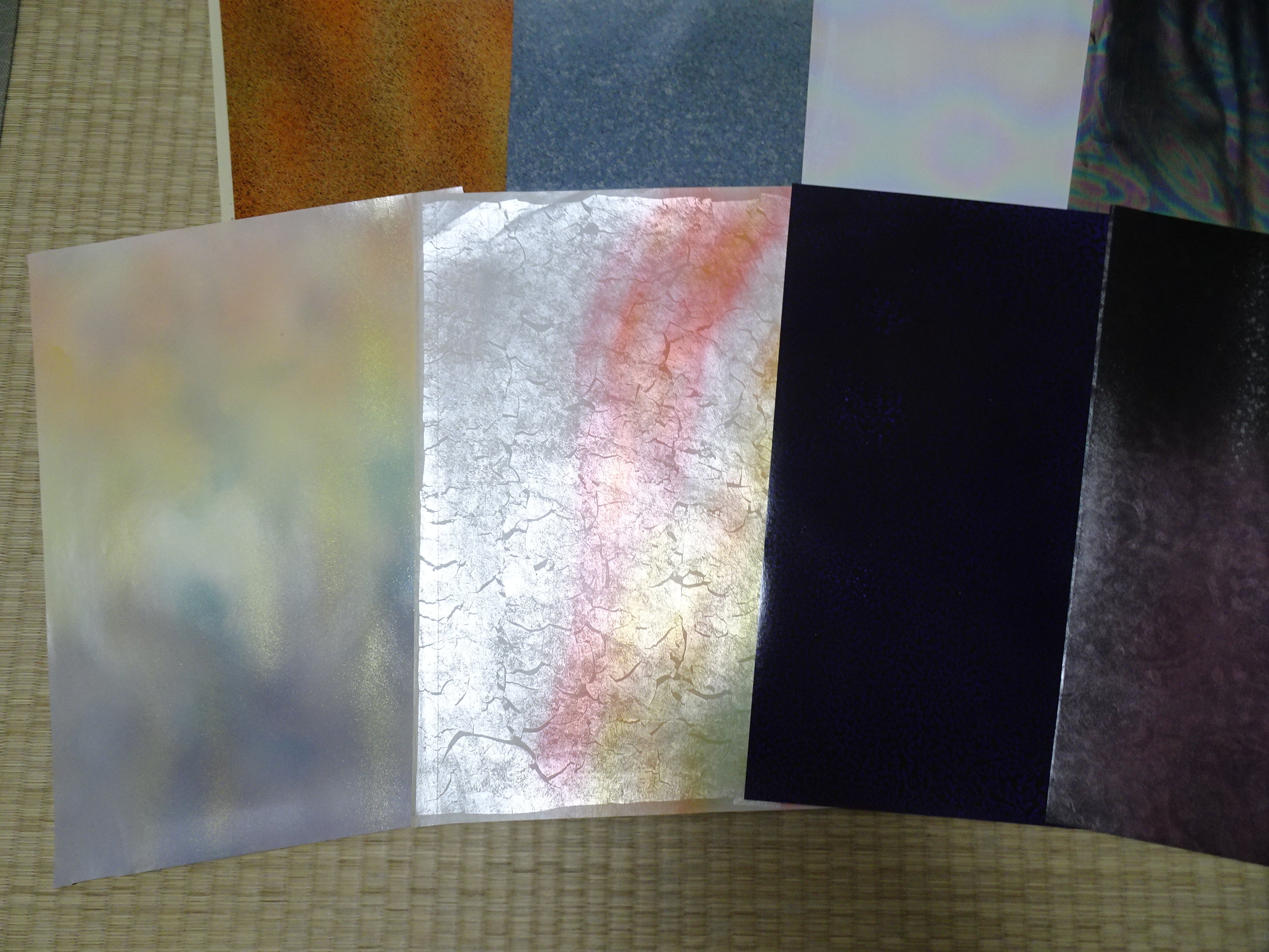 Japanese Vintage Rare Hikibaku Washi Paper 10 sheets 10393