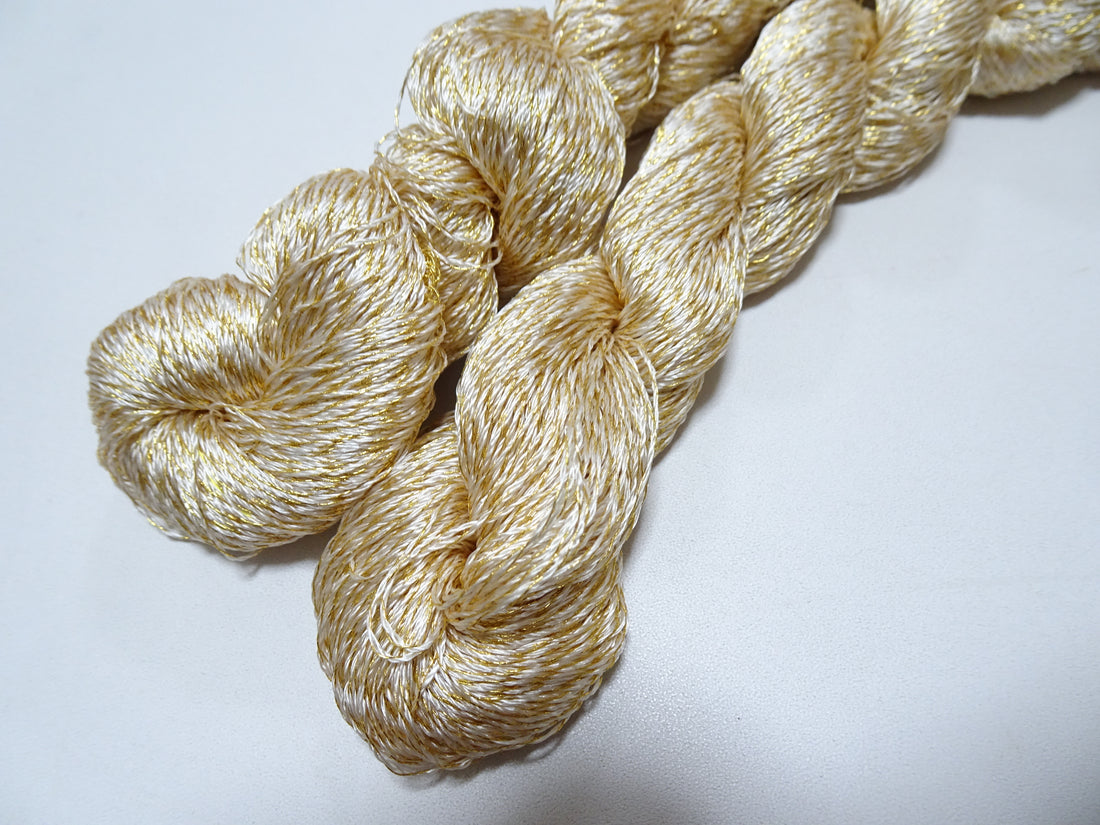 Japanese Vintage High Class Rare Silk Thread Mixture of Gold embroidery 15975