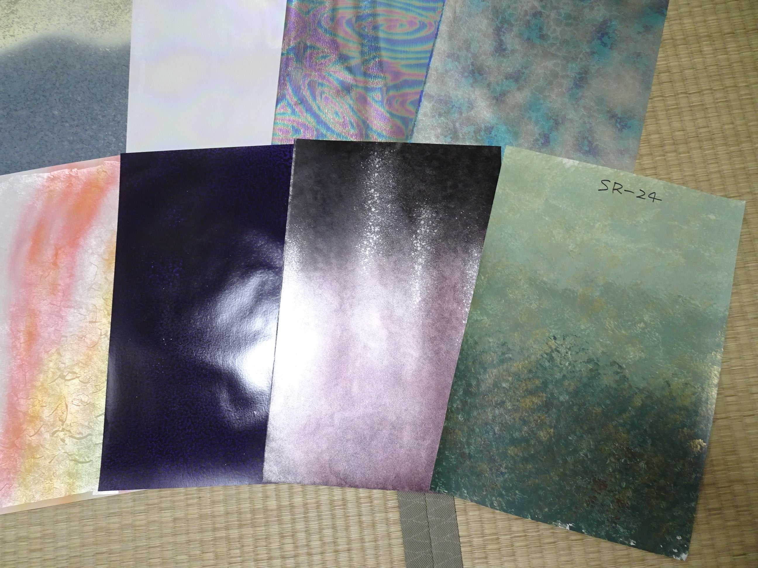 Japanese Vintage Rare Hikibaku Washi Paper 10 sheets 10393