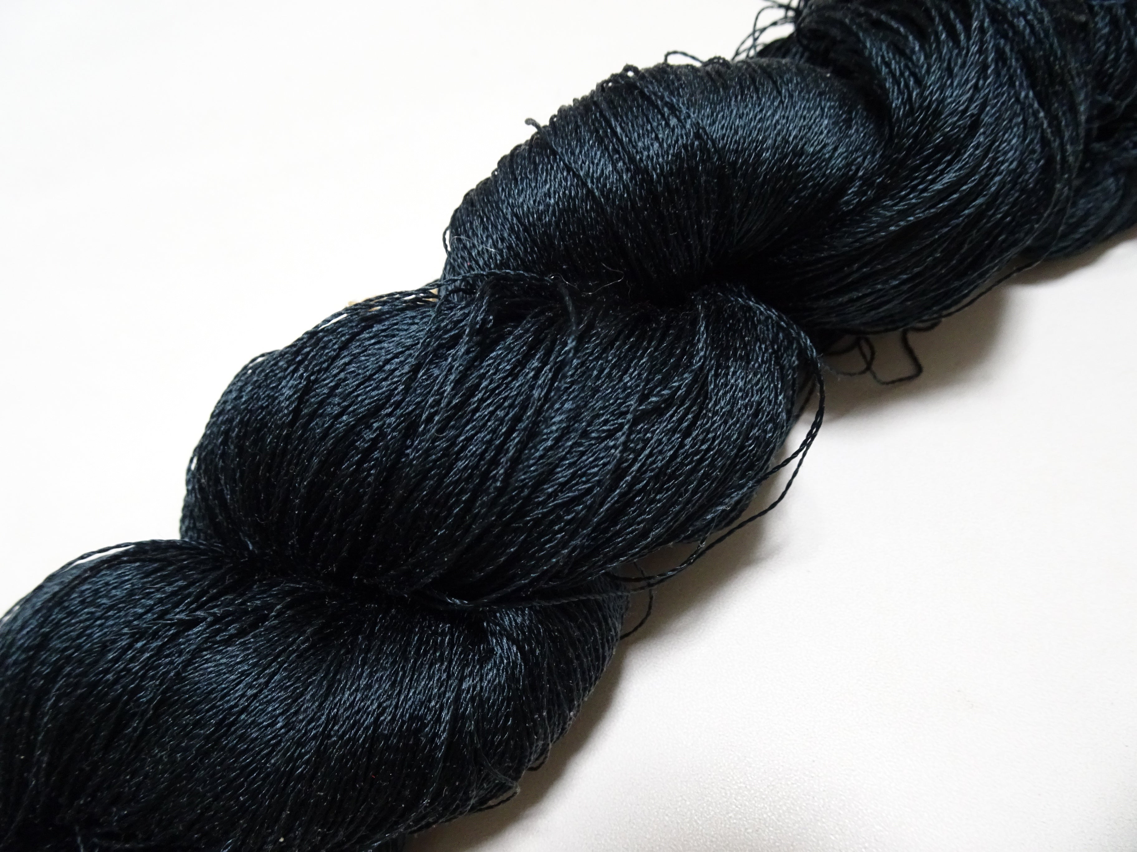 Japanese Vintage Twisted Silk Thread Embroidery & Weaving Midnight Blue 17794