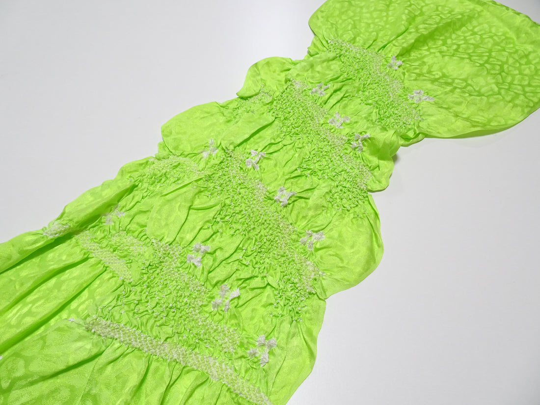 Japanese Kimono Silk Obi Age Shibori  18076