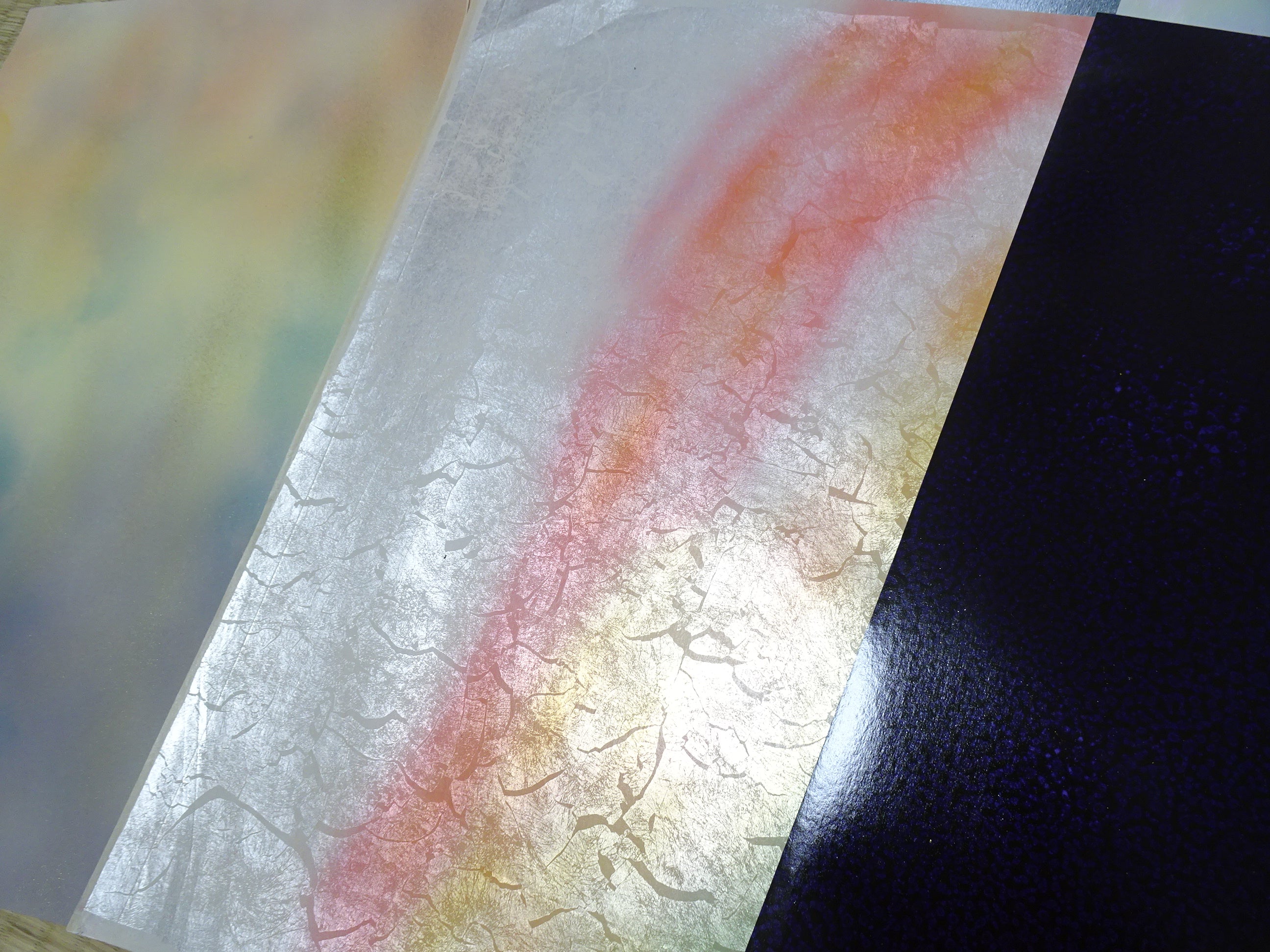 Japanese Vintage Rare Hikibaku Washi Paper 10 sheets 10393