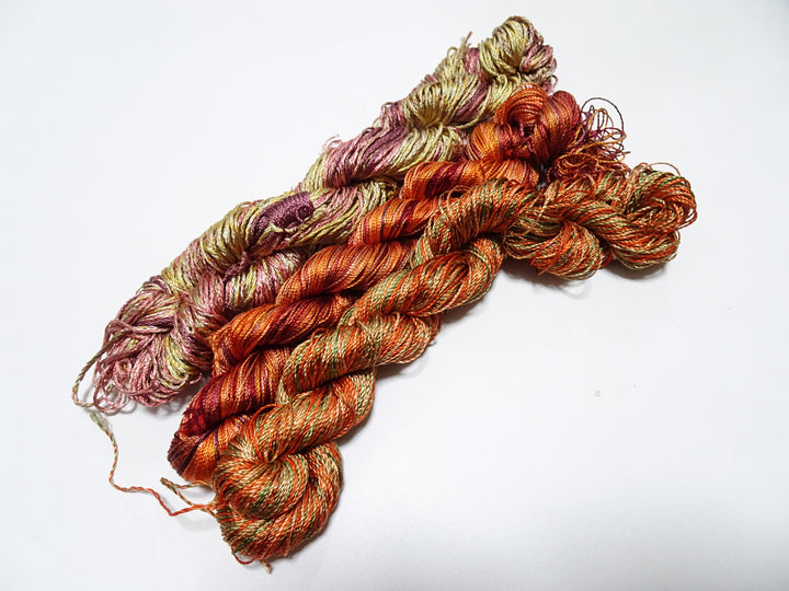 Japanese Vintage Strong Twisted Silk 3sets Thread Embroidery & Weaving 15091