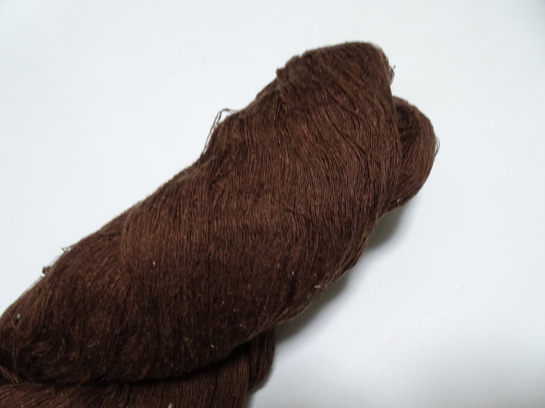 Japanese vintage Tsumugi silk thread Woven & embroidery 8628