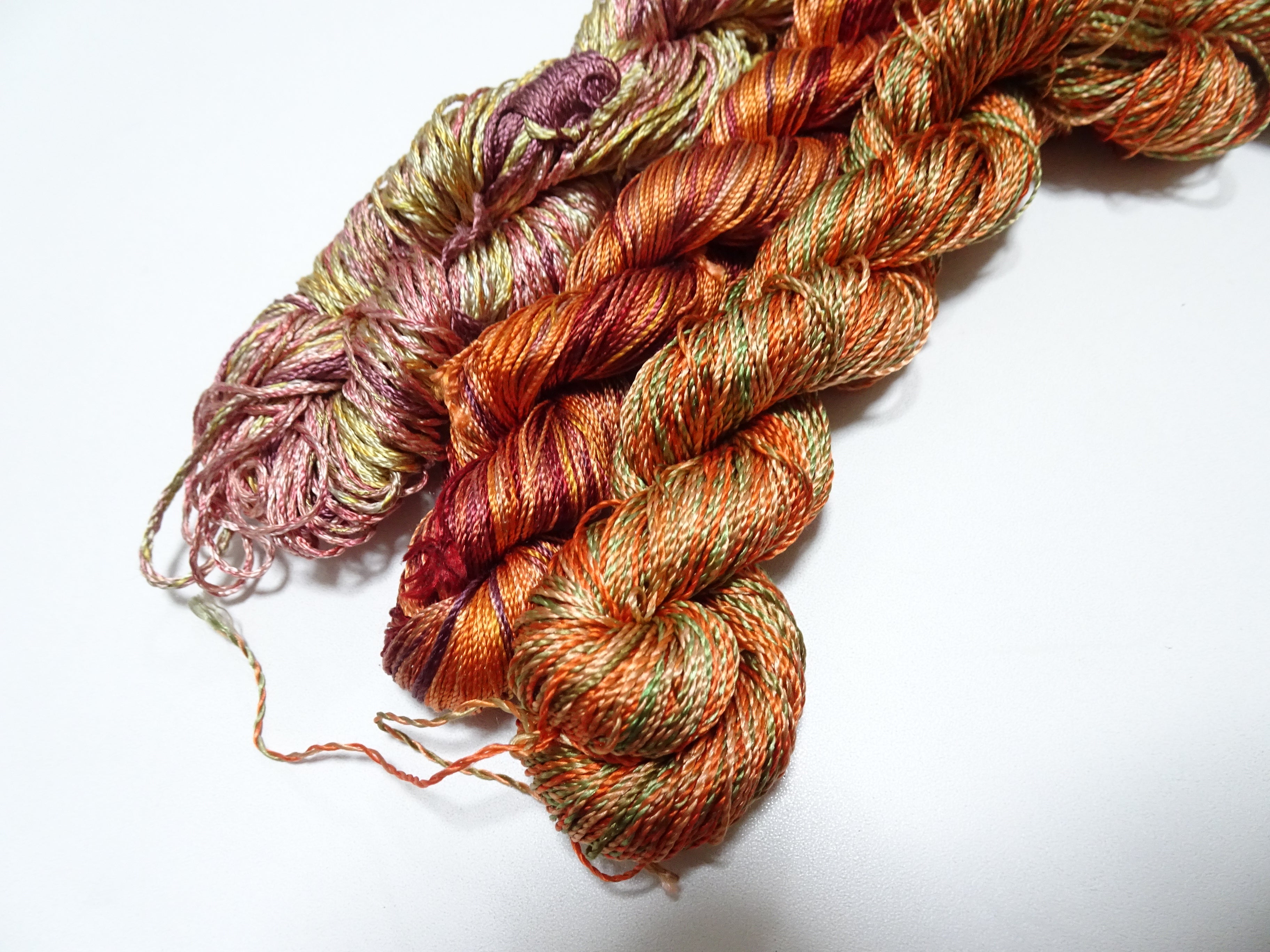 Japanese Vintage Strong Twisted Silk 3sets Thread Embroidery & Weaving 15091