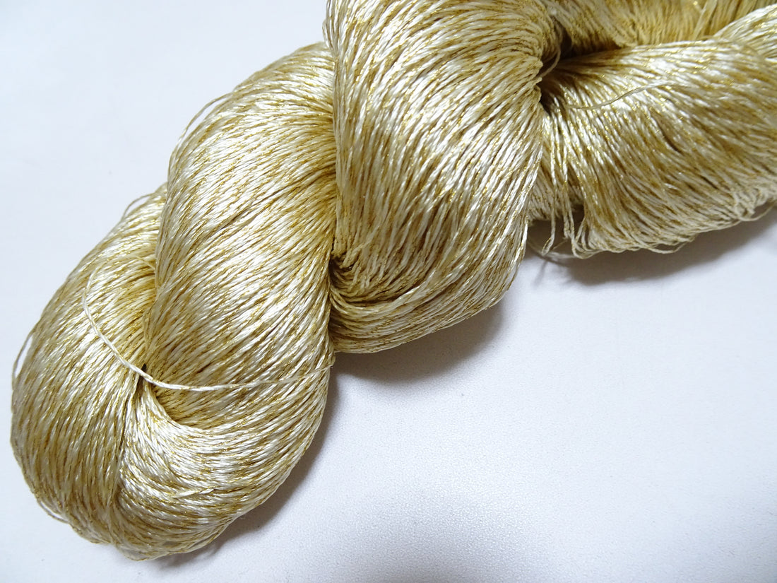 Japanese Vintage High Class Rare Silk Thread Mixture of Gold embroidery 18488