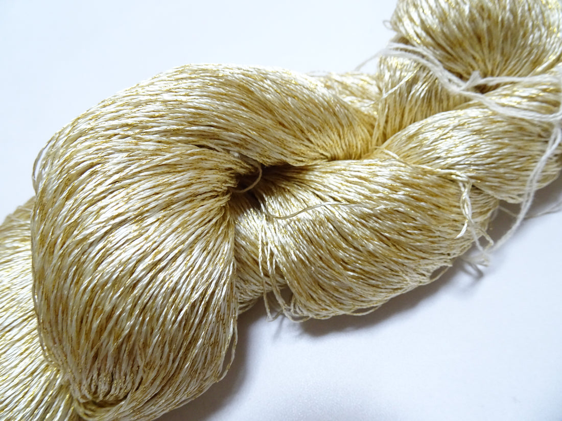 Japanese Vintage High Class Rare Silk Thread Mixture of Gold embroidery 18488