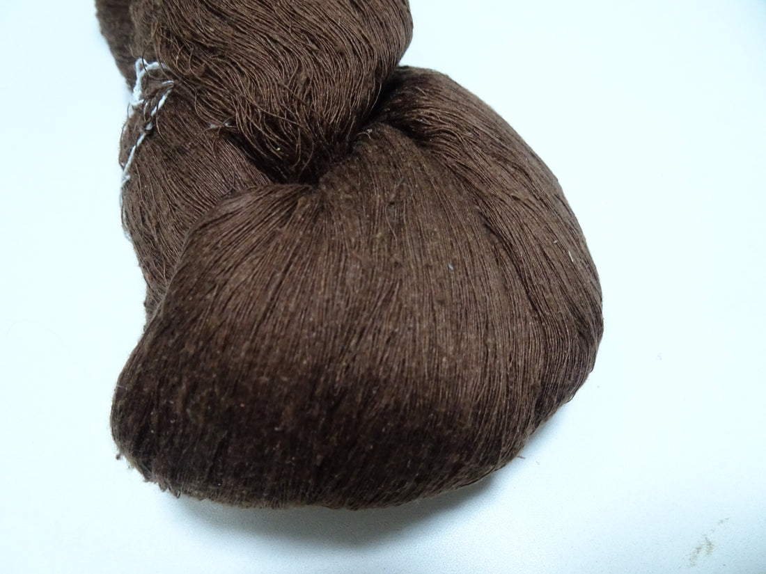 Japanese vintage Tsumugi silk thread Woven & embroidery 8628