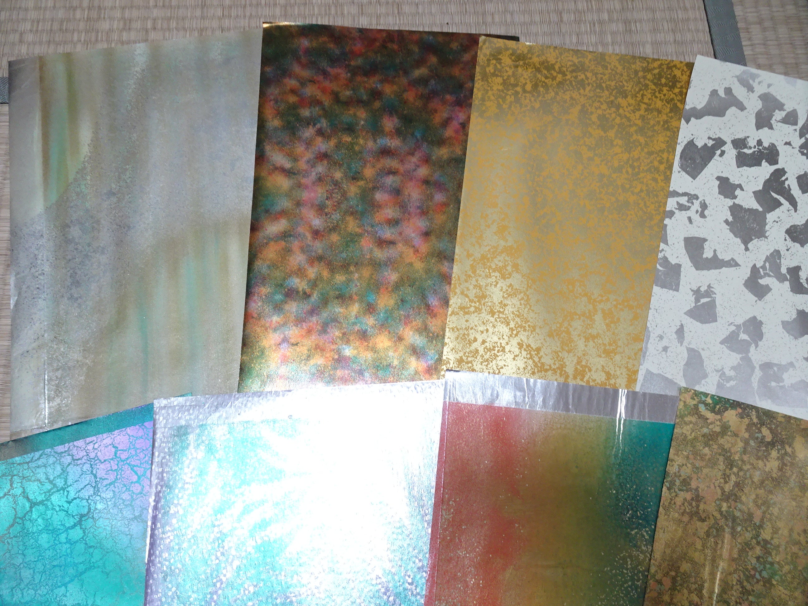 Japanese Vintage Rare Hikibaku Washi Paper 10 sheets 10394