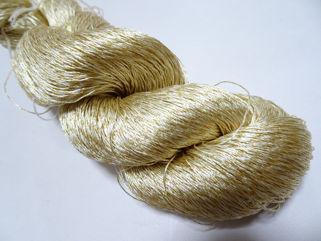 Japanese Vintage High Class Rare Silk Thread Mixture of Gold embroidery 18488