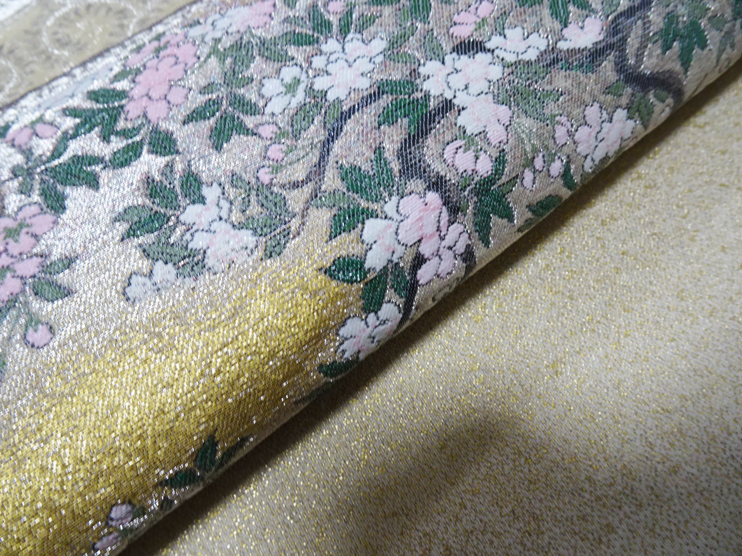 Japanese vintage Rare Silk sample fabric Juko Ori  9648