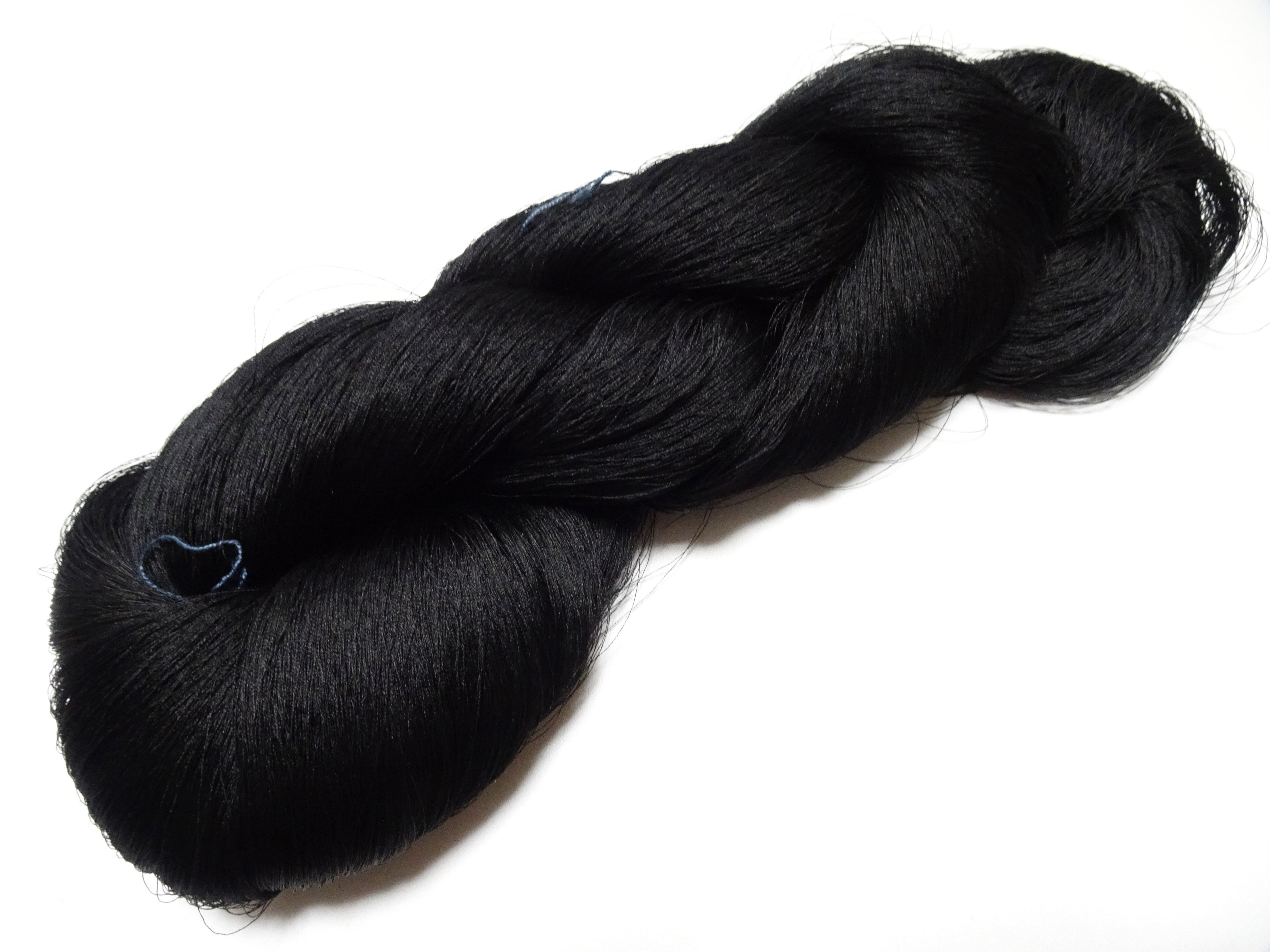 Japanese Vintage Kizome-Dyed Silk Thread Black 19001
