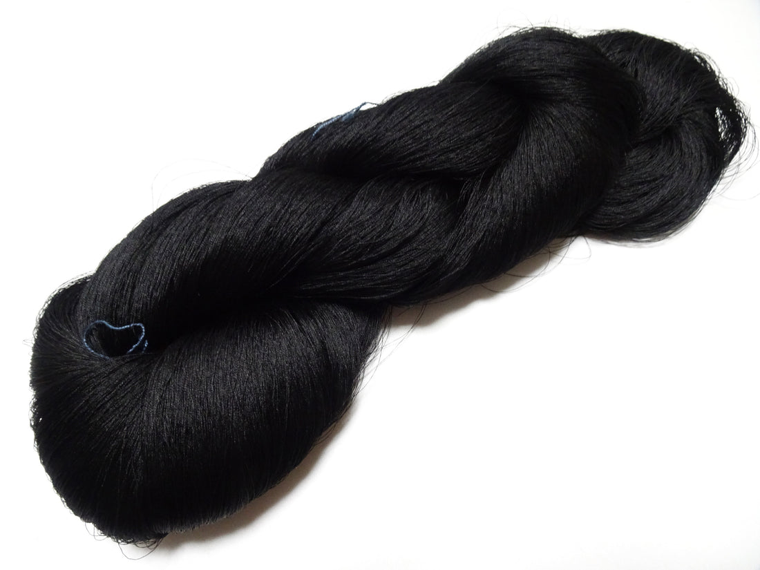 Japanese Vintage Kizome-Dyed Silk Thread Black 19001