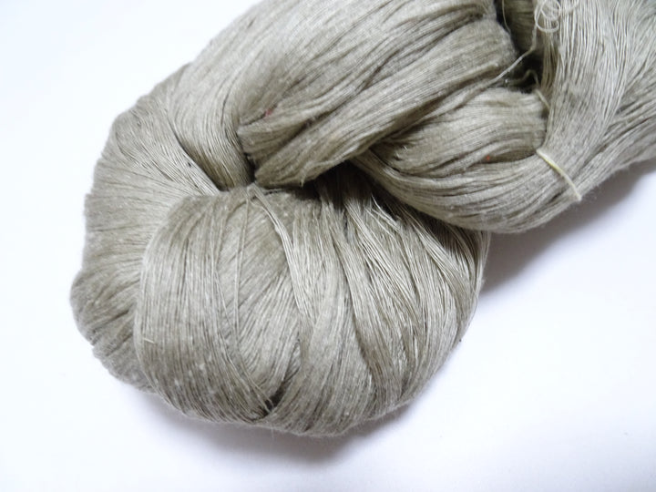 Japanese vintage Tsumugi silk thread embroidery & Woven 8629
