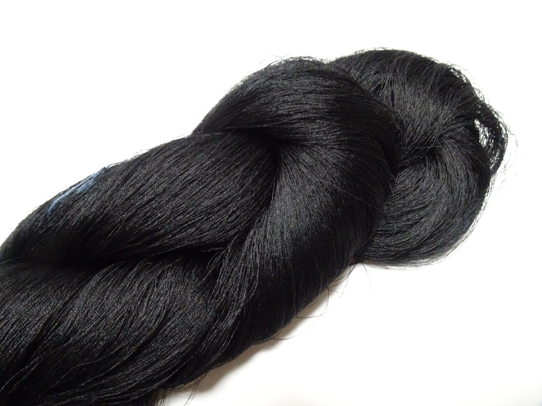 Japanese Vintage Kizome-Dyed Silk Thread Black 19001