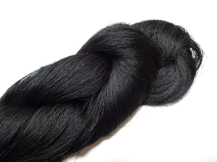 Japanese Vintage Kizome-Dyed Silk Thread Black 19001