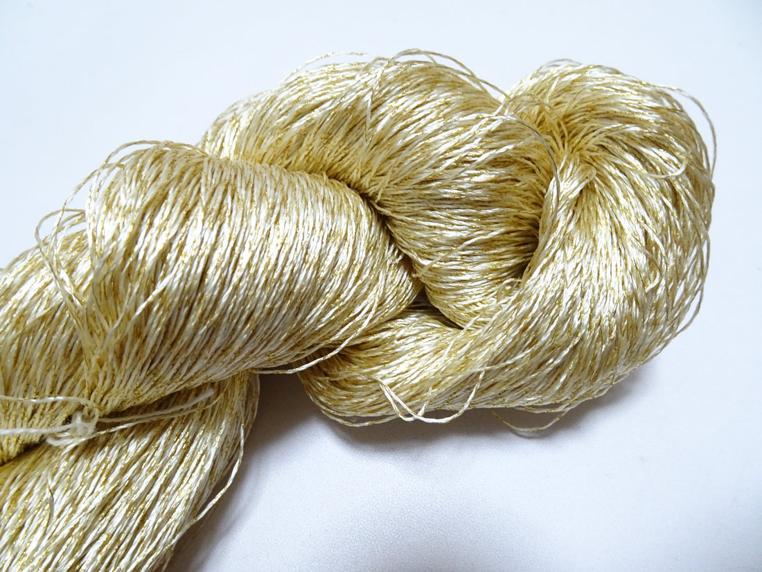 Japanese Vintage High Class Rare Silk Thread Mixture of Gold embroidery 18489