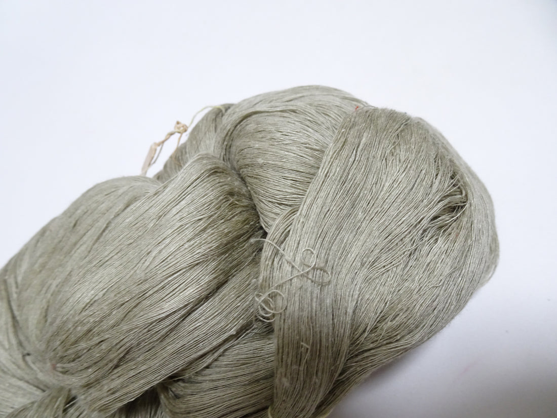 Japanese vintage Tsumugi silk thread embroidery & Woven 8629