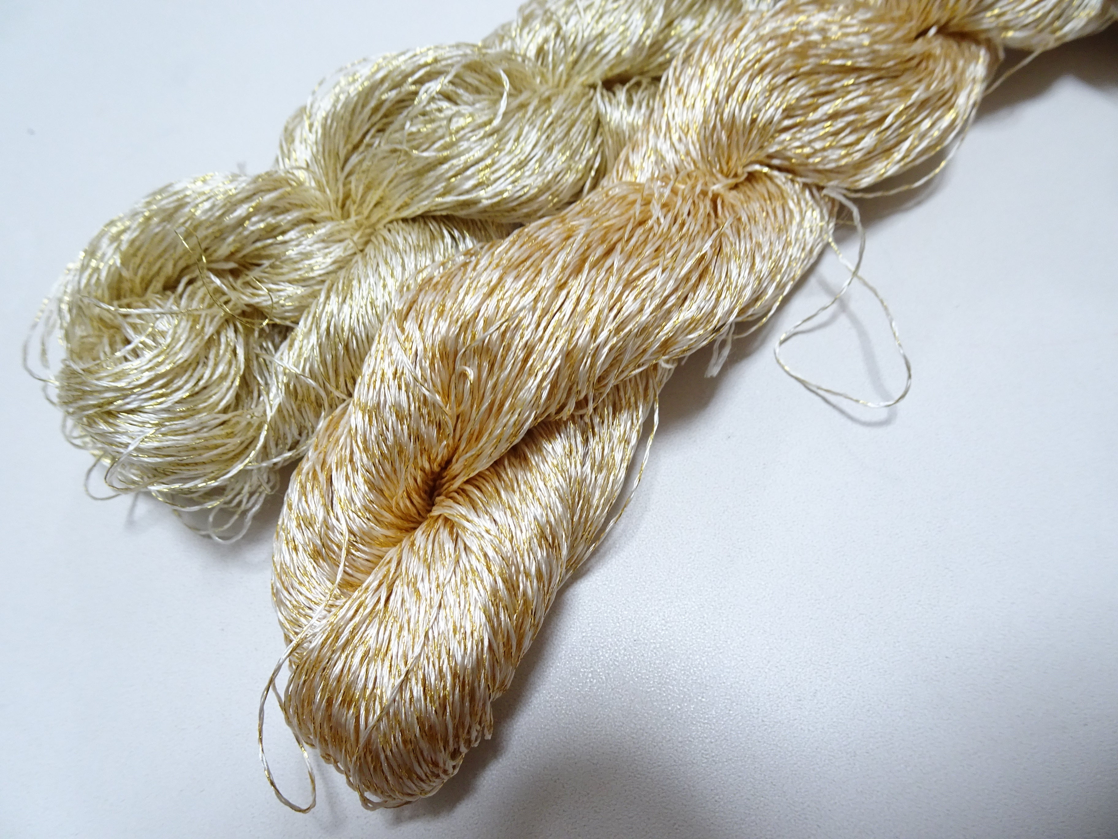 Japanese Vintage High Class Rare Silk Thread Mixture of Gold embroidery 15977