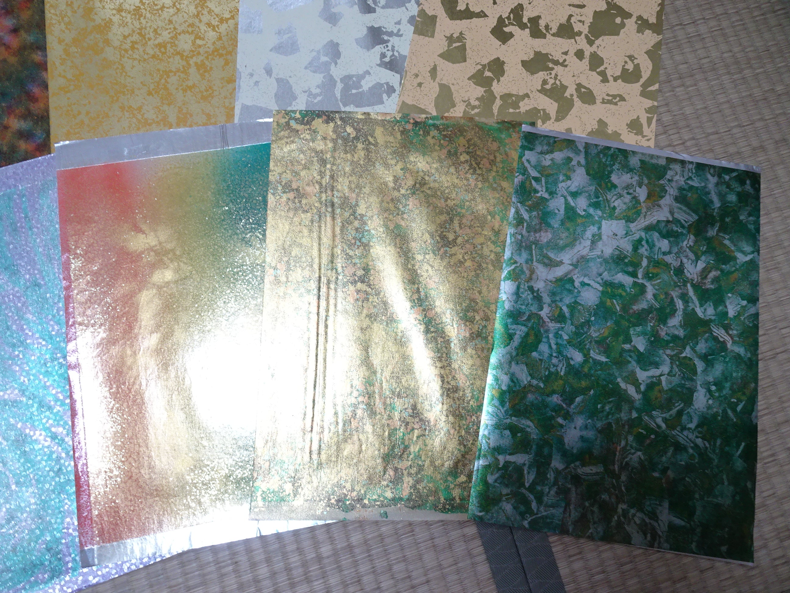 Japanese Vintage Rare Hikibaku Washi Paper 10 sheets 10394