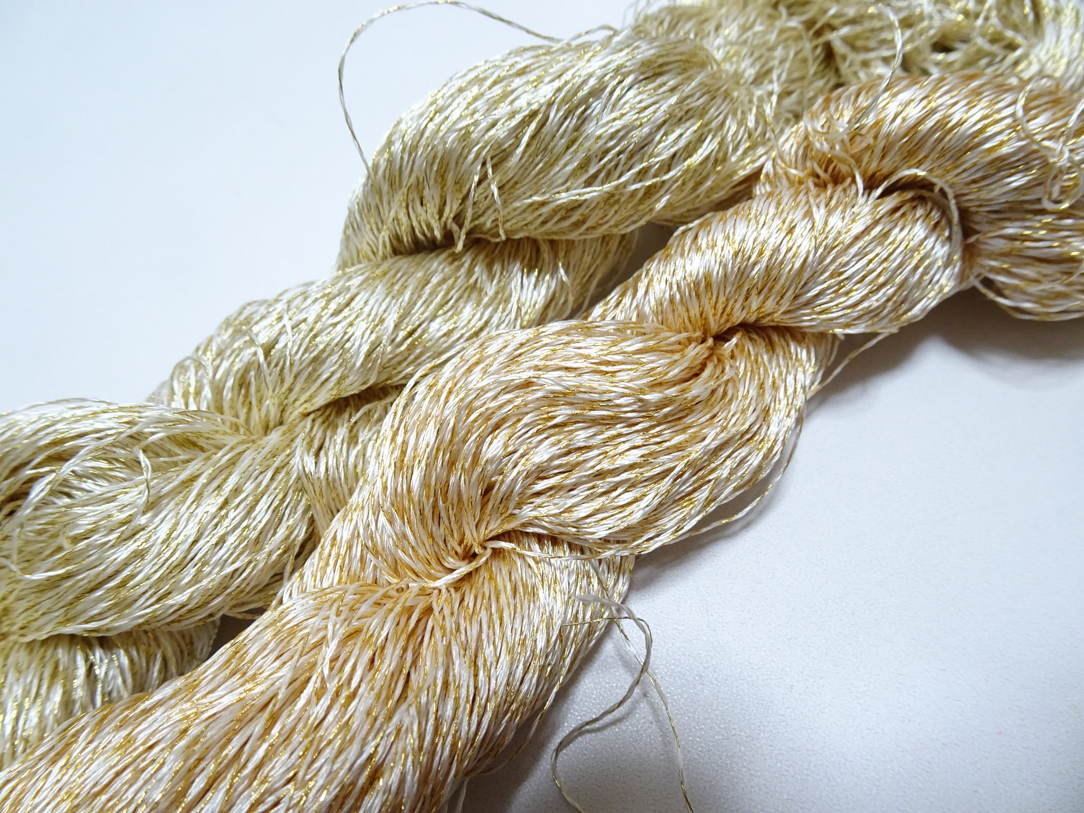 Japanese Vintage High Class Rare Silk Thread Mixture of Gold embroidery 15977