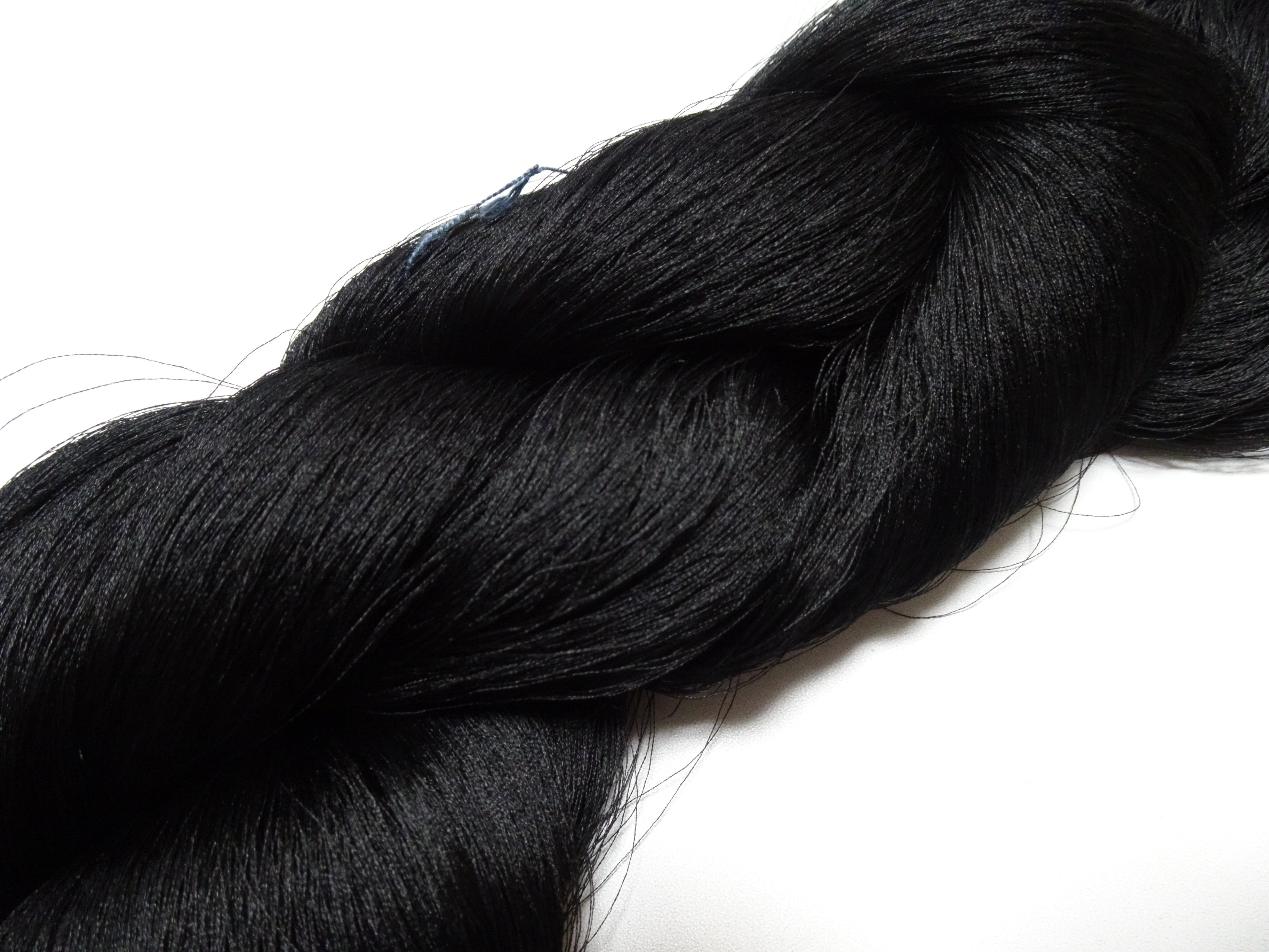 Japanese Vintage Kizome-Dyed Silk Thread Black 19001